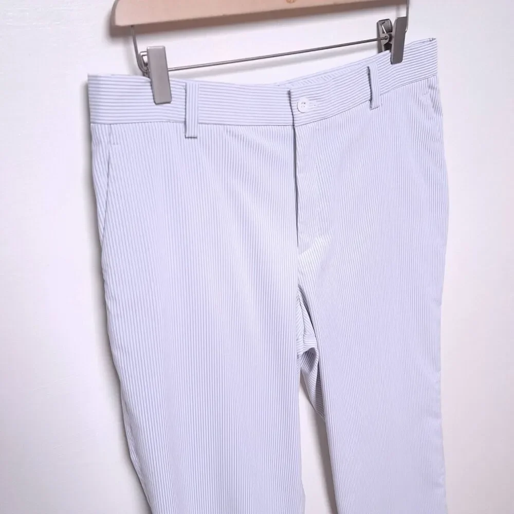 Nike Dri-Fit UV Seersucker Golf Pants Men’s 32x32 Gray White